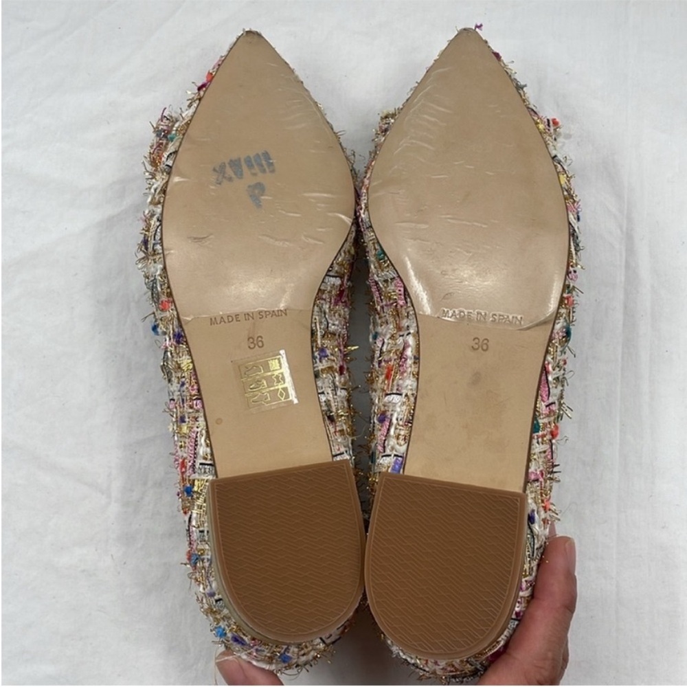 NEW! Anthropologie ELIA B Spain Made Tweed Flats With Jewel Front. EU36. - Picture 13 of 14